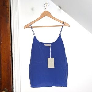 EVERLANE Women's Clean Silk Relaxed Fit Blue Cami NEW Size 10